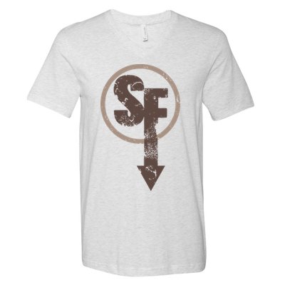 Sanity's Fall Larry Logo V-Neck T-Shirt