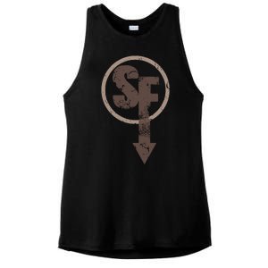 Sanity's Fall Larry Logo Ladies PosiCharge Tri-Blend Wicking Tank