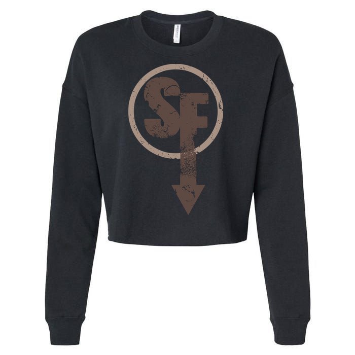 Sanity's Fall Larry Logo Cropped Pullover Crew