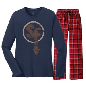 Sanity's Fall Larry Logo Women's Long Sleeve Flannel Pajama Set 