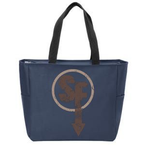 Sanity's Fall Larry Logo Zip Tote Bag