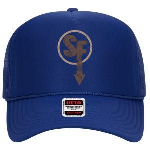 Sanity's Fall Larry Logo High Crown Mesh Back Trucker Hat