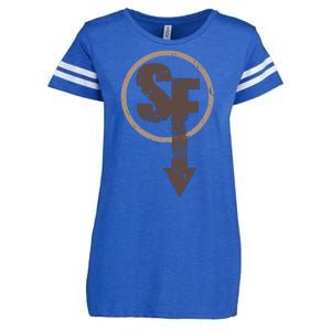 Sanity's Fall Larry Logo Enza Ladies Jersey Football T-Shirt