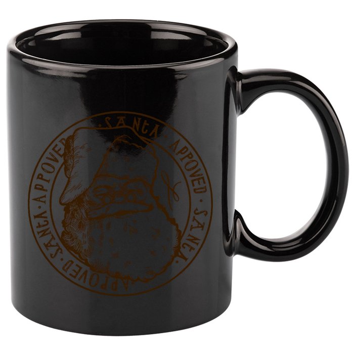Santa Approved Stamp 11oz C Handle Ceramic Mug