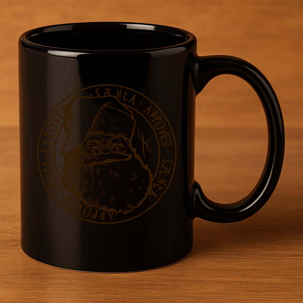 Santa Approved Stamp 11oz C Handle Ceramic Mug