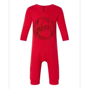 Santa Approved Stamp Infant Fleece One Piece