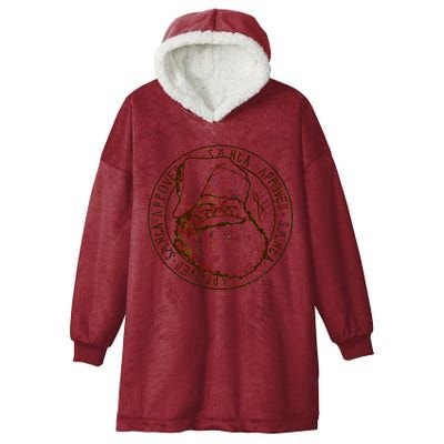 Santa Approved Stamp Hooded Wearable Blanket