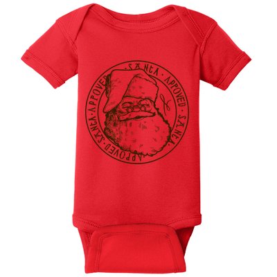 Santa Approved Stamp Baby Bodysuit