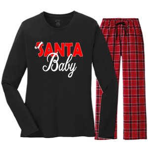 Santa Baby Women's Long Sleeve Flannel Pajama Set 