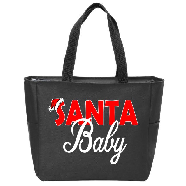 Santa Baby Zip Tote Bag
