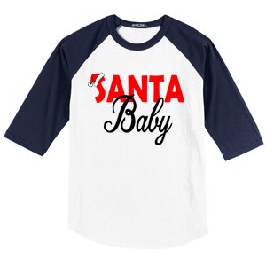 Santa Baby Baseball Sleeve Shirt