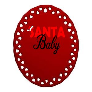 Santa Baby Ceramic Oval Ornament