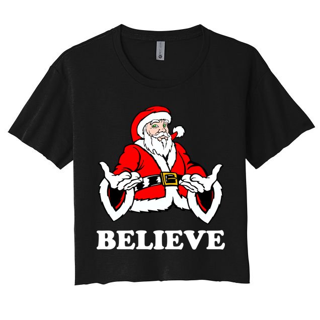 Santa Believe Crop Top