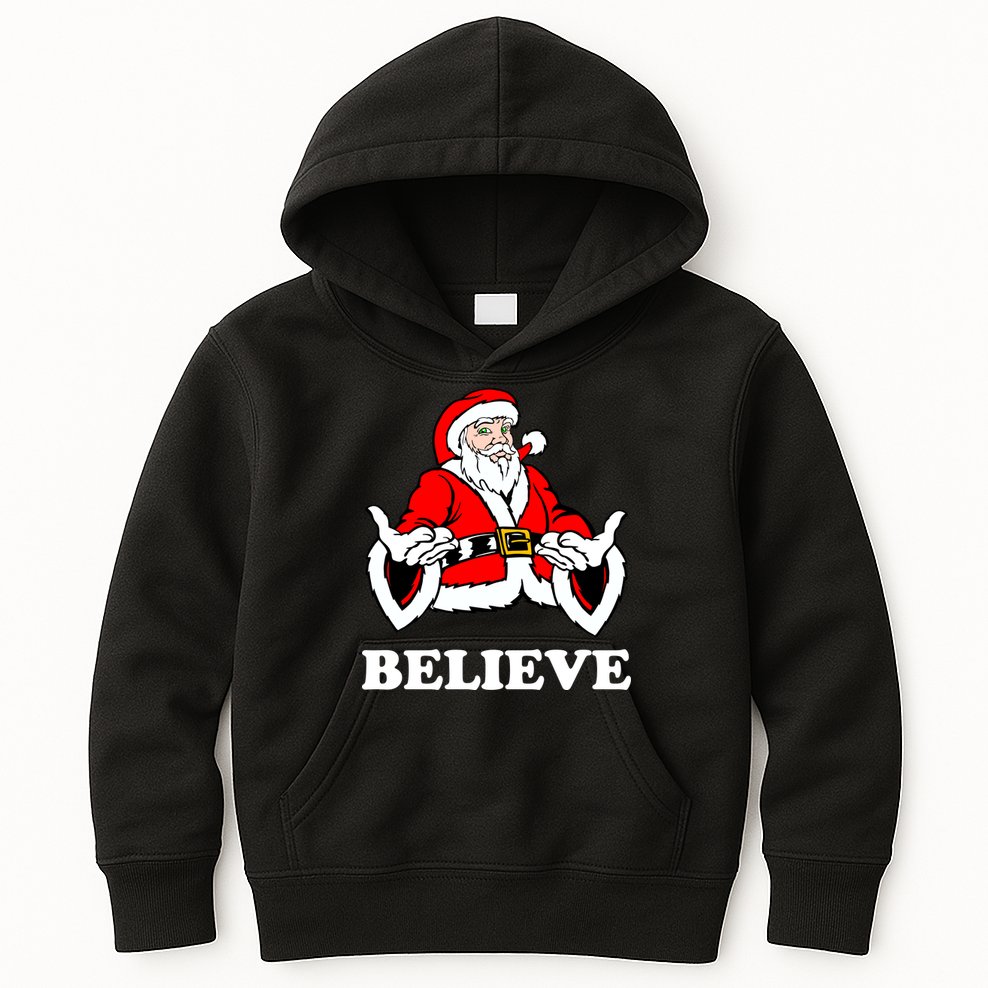 Santa Believe Kids Hoodie