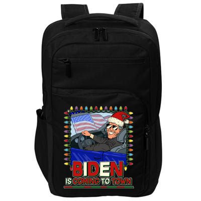 Santa Biden Is Coming To Town Christmas Impact Tech Backpack