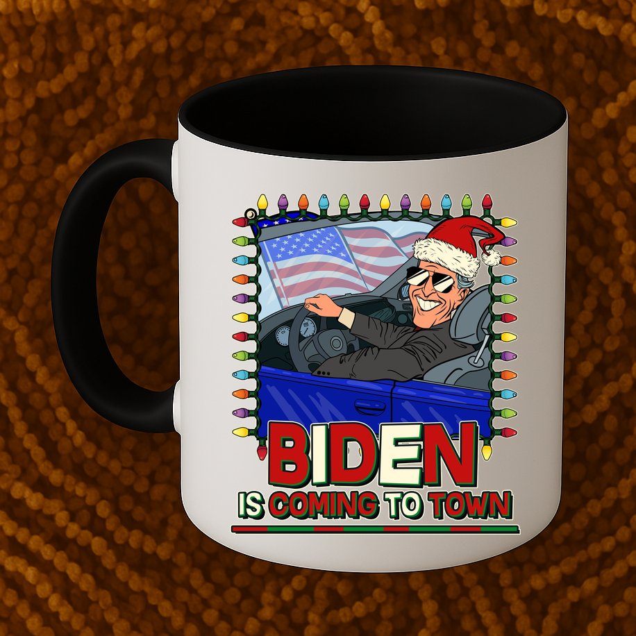 Santa Biden Is Coming To Town Christmas Mug