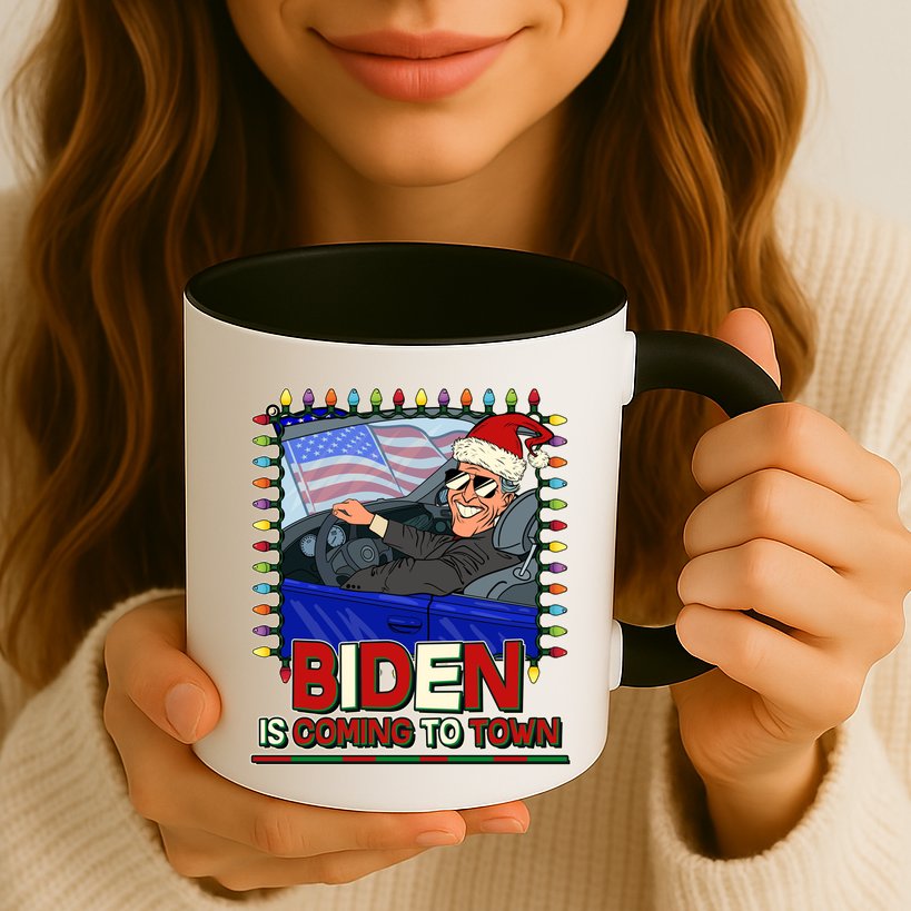 Santa Biden Is Coming To Town Christmas Mug