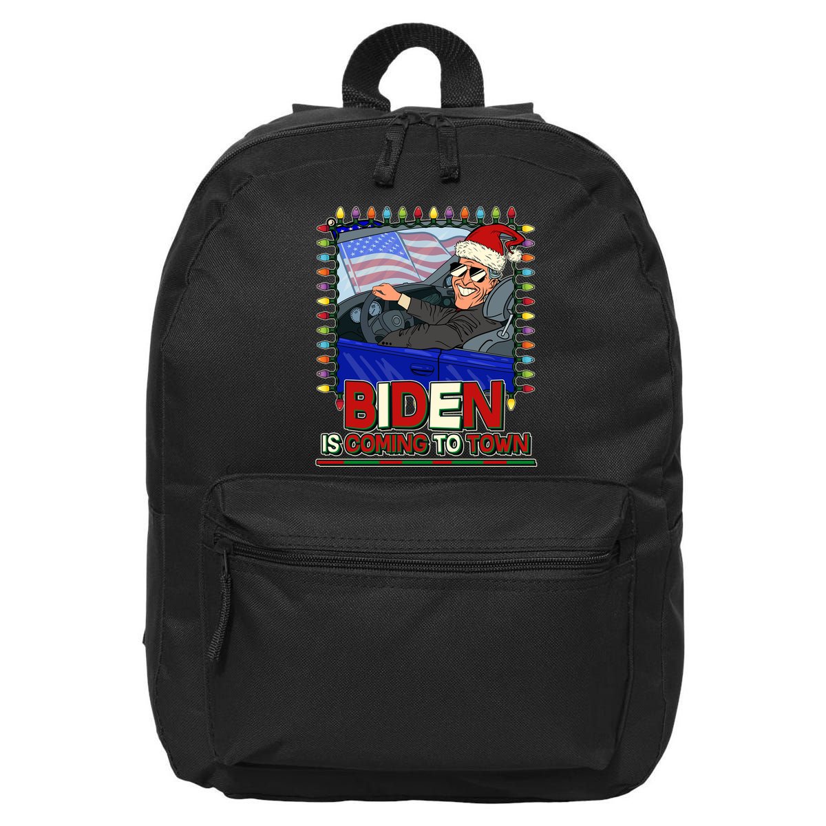 Santa Biden Is Coming To Town Christmas 16 in Basic Backpack