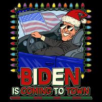 Santa Biden Is Coming To Town Christmas 16 in Basic Backpack