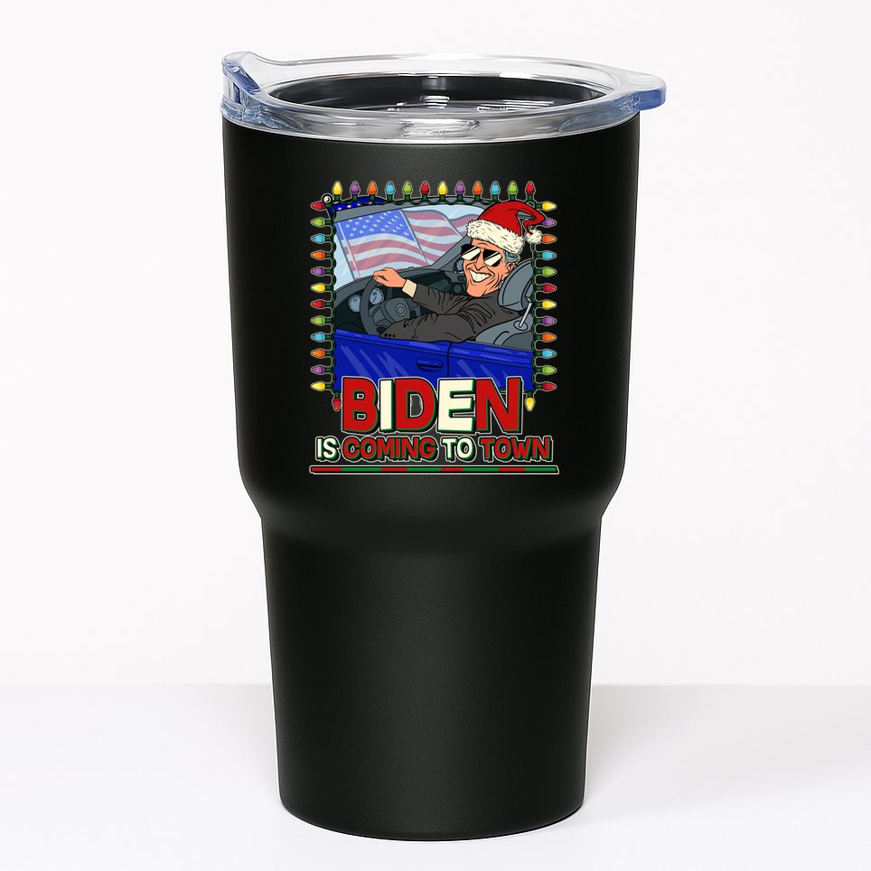 Santa Biden Is Coming To Town Christmas Tumbler