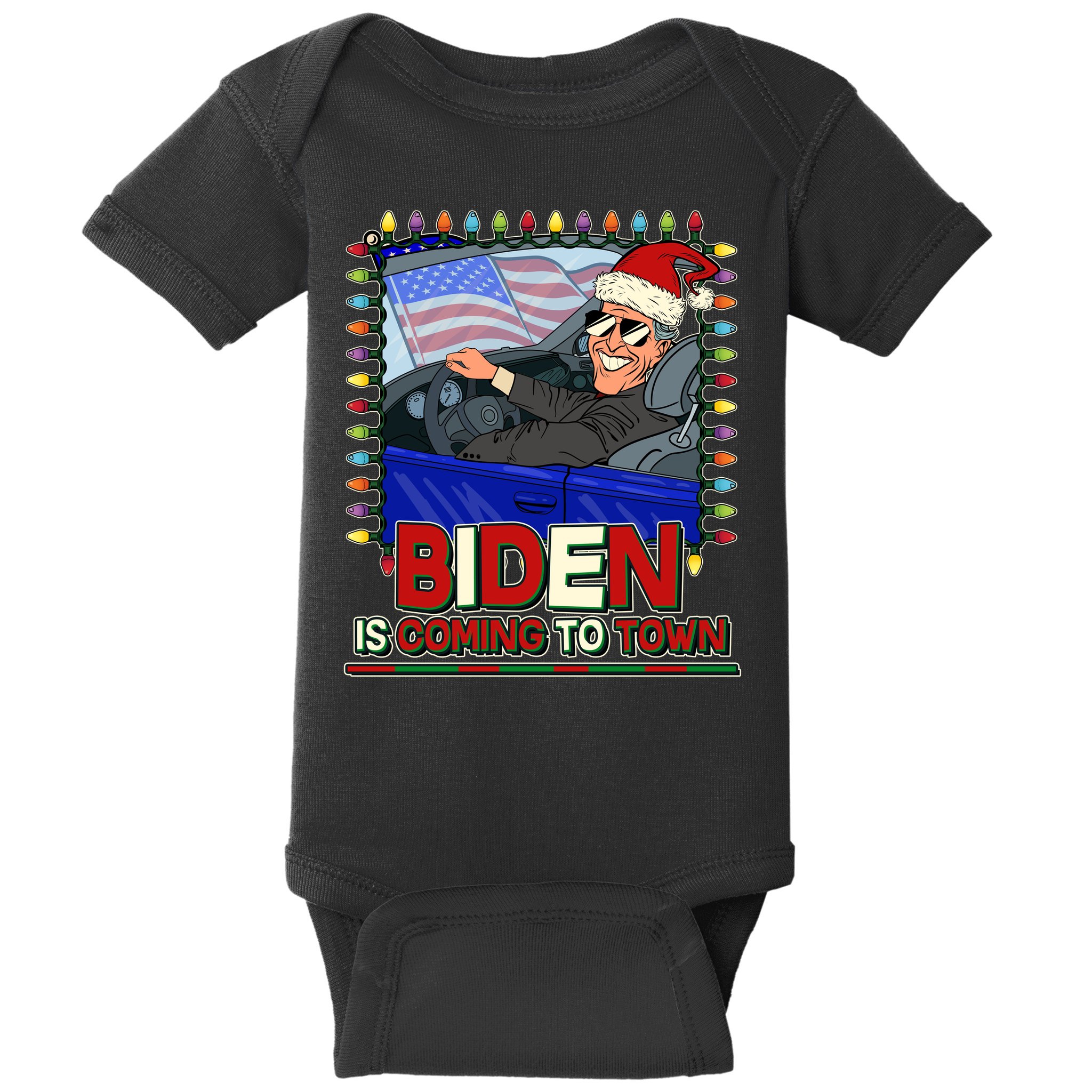 Santa Biden Is Coming To Town Christmas Baby Bodysuit