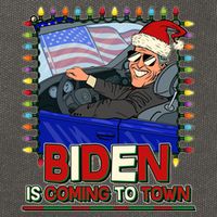 Santa Biden Is Coming To Town Christmas Cotton Canvas Backpack
