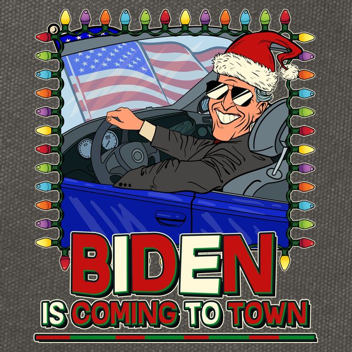 Santa Biden Is Coming To Town Christmas Cotton Canvas Backpack