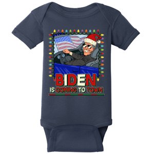 Santa Biden Is Coming To Town Christmas Baby Bodysuit