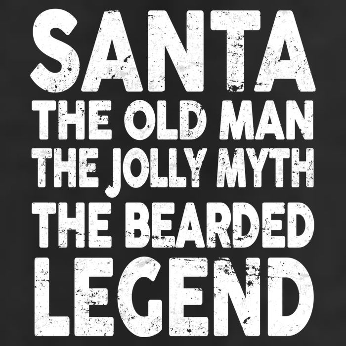 Santa Christmas The Old Man Jolly Myth Bearded Legend 7 Panel Mesh Trucker Snapback Hat