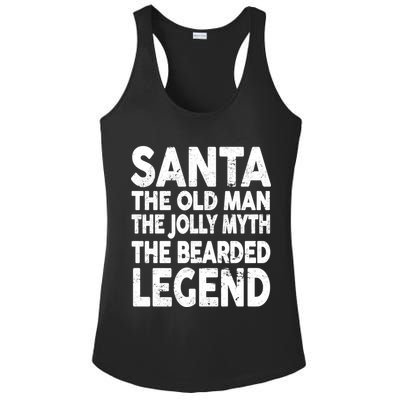 Santa Christmas The Old Man Jolly Myth Bearded Legend Ladies PosiCharge Competitor Racerback Tank