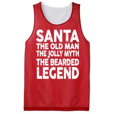 Santa Christmas The Old Man Jolly Myth Bearded Legend Mesh Reversible Basketball Jersey Tank