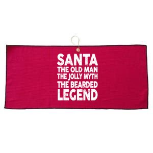 Santa Christmas The Old Man Jolly Myth Bearded Legend Large Microfiber Waffle Golf Towel