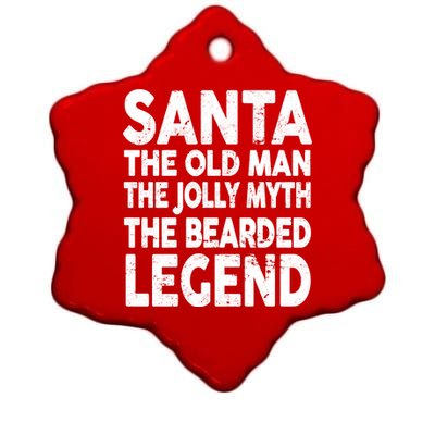 Santa Christmas The Old Man Jolly Myth Bearded Legend Ceramic Star Ornament