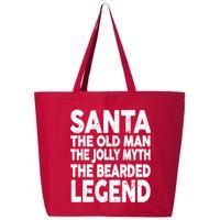Santa Christmas The Old Man Jolly Myth Bearded Legend 25L Jumbo Tote