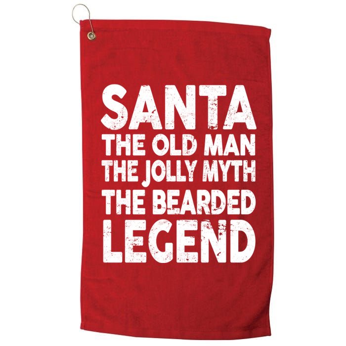 Santa Christmas The Old Man Jolly Myth Bearded Legend Platinum Collection Golf Towel