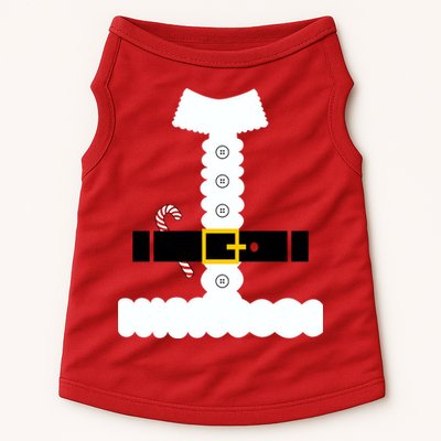 Santa Claus Candy Cane Costume Suit Doggie Tank