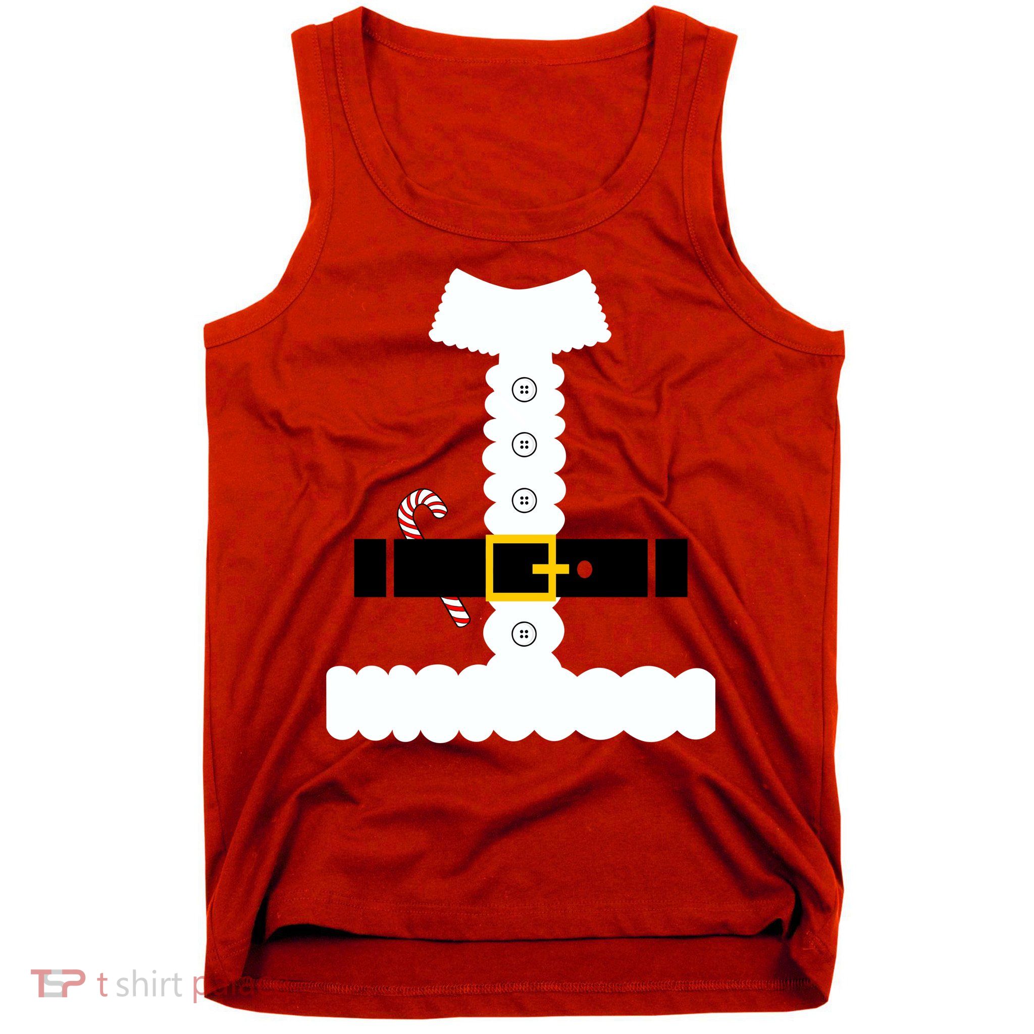 Santa Claus Candy Cane Costume Suit Tank Top