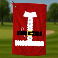 Santa Claus Candy Cane Costume Suit Golf Towel