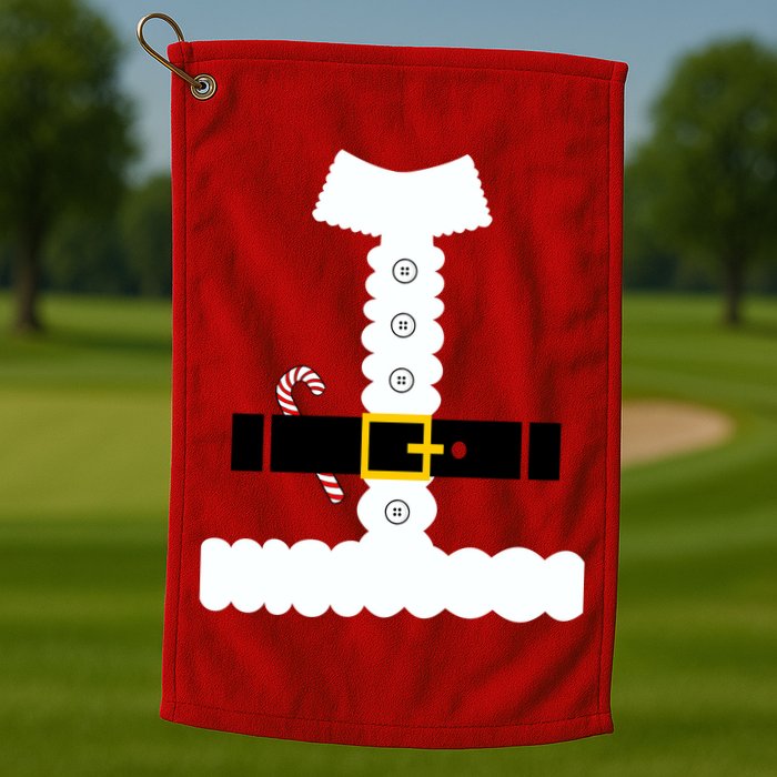 Santa Claus Candy Cane Costume Suit Golf Towel