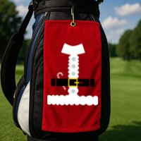 Santa Claus Candy Cane Costume Suit Golf Towel