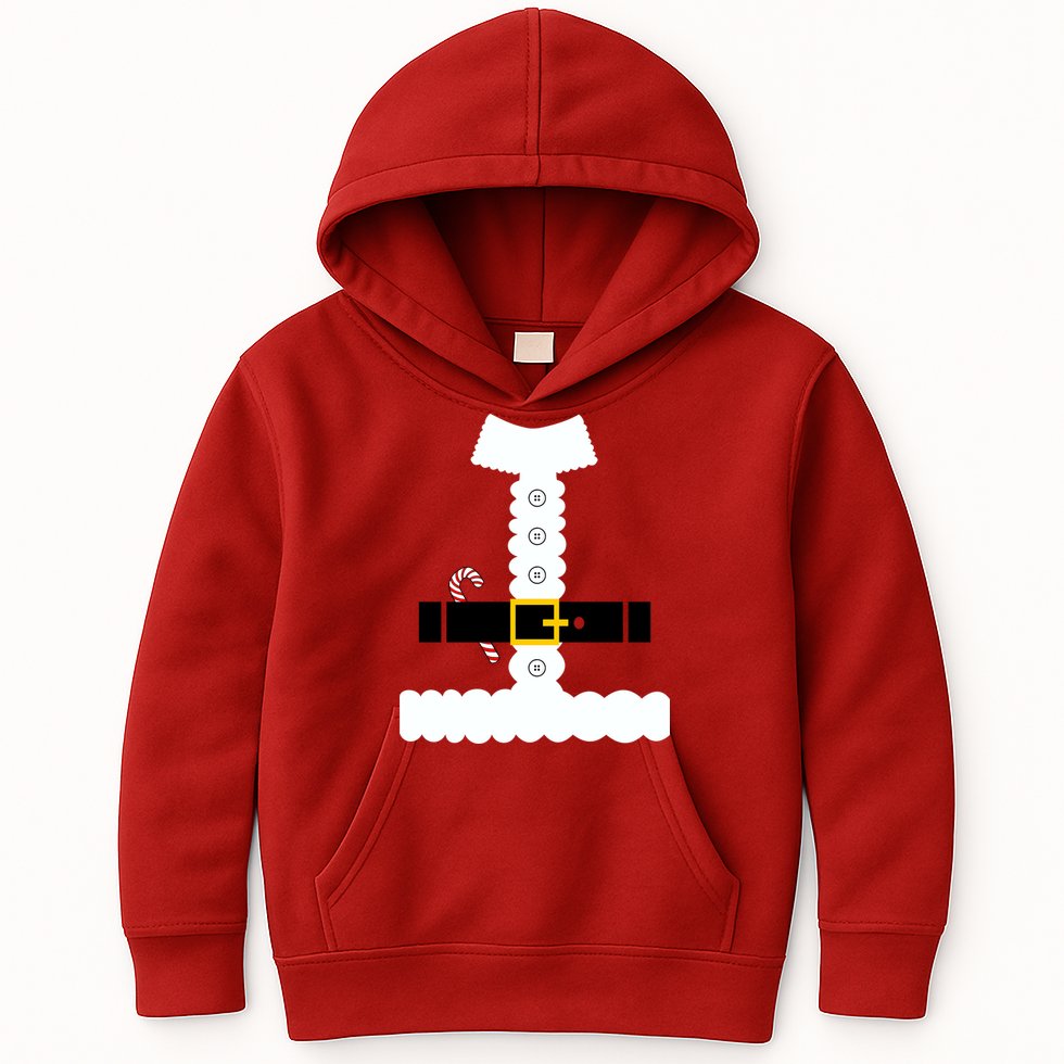 Santa Claus Candy Cane Costume Suit Kids Hoodie
