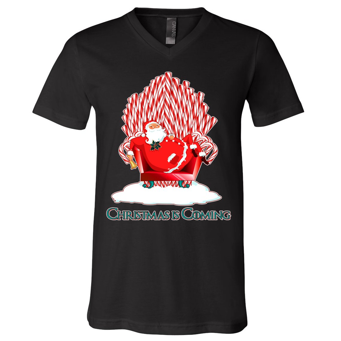 Santa Claus Christmas Is Coming GOT V-Neck T-Shirt