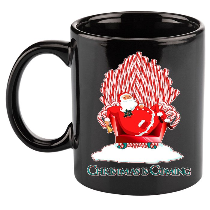 Santa Claus Christmas Is Coming GOT 11oz C Handle Ceramic Mug