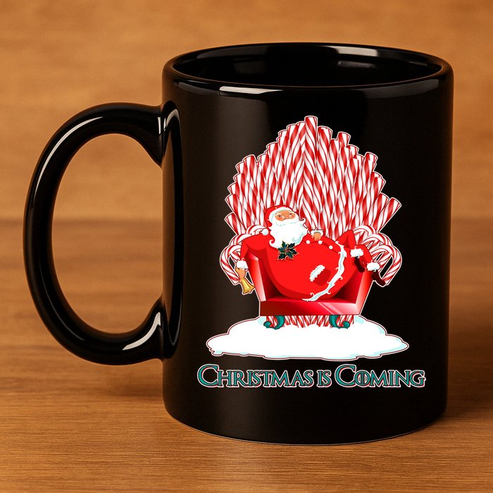 Santa Claus Christmas Is Coming GOT 11oz C Handle Ceramic Mug