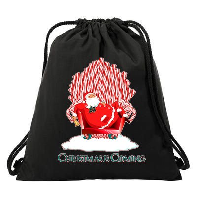 Santa Claus Christmas Is Coming GOT Drawstring Bag