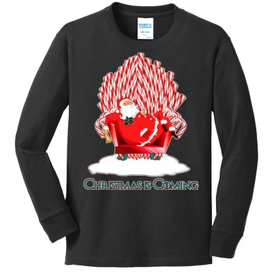 Santa Claus Christmas Is Coming GOT Kids Long Sleeve Shirt