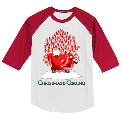 Santa Claus Christmas Is Coming GOT Kids Colorblock Raglan Jersey