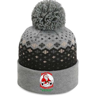 Santa Claus Doesn't Exist But I cant Read The Baniff Cuffed Pom Beanie