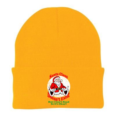 Santa Claus Doesn't Exist But I cant Read Knit Cap Winter Beanie