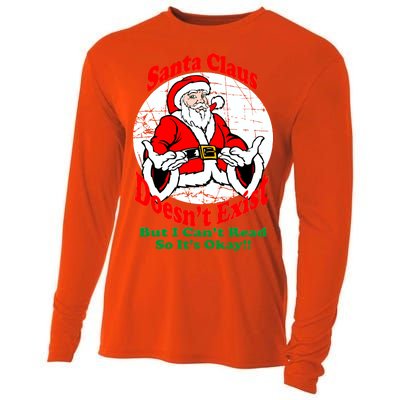 Santa Claus Doesn't Exist But I cant Read Cooling Performance Long Sleeve Crew